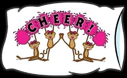 Cheer Monkey Pom Pillowcase