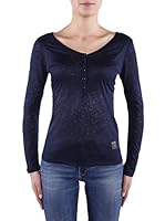 Cross Jeans Camiseta Manga Larga (Azul)