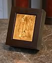 Meditations Lithophane Shadow Box Cherry Finish Wood