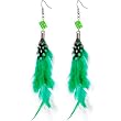 Swanky Dotted Feather Earrings