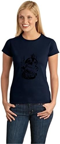 A0413 Five Nights At Freddy horror Printed Womens Slim Fit T-Shirt Medium Navy Blue