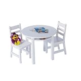 Lipper International 524W Childs Round Table and 2 Chair Set, White 41Ssx1TpBFL. SL160 Lipper International 524W Childs Round Table and 2 Chair Set, White