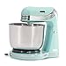 Dash Stand Mixer (Electric Mixer for Everyday Use): 6 Speed Stand Mixer with 3 qt Stainless Steel Mixing Bowl, Dough Hooks & Mixer Beaters for Dressings, Frosting, Meringues & More - Aqua