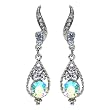 Aurora Borealis Crystal Teardrop Dangle Earrings
