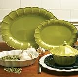 Casafina South Beach Oval Platter (Medium) - Aqua 11 3/4 x 8 1/2 in