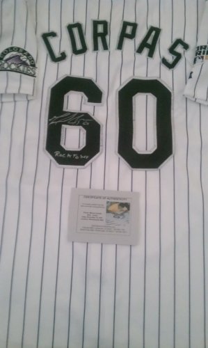 Manny Corpas Signed Colorado Rockies Authentic Jersey