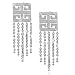 14K WG Diamond Geometric Design Earrings