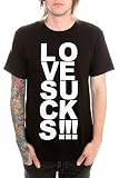 Love Sucks Black T-Shirt 4XL