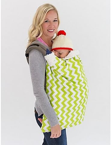 Infant 4-in-1 Blanket on the Go in Lime Chevron Pattern Reversible | Measures 32" L x 28" W