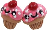 Pink Cupcake Earring Studs