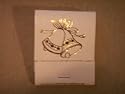 50 White Imprinted Bells Matches Matchbooks Wedding, Anniversary, Birthday, Party, Your Choice of Color of Print