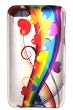Red with Blue Yellow Rainbow Road Multi Heart Soft Silicone Skin Apple Ipod Touch 2 / 3 2nd 3rd Gen Generation 8GB 16GB 32GB itouch Snap on Mp3 Case