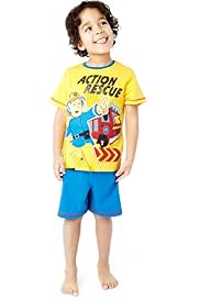 Pure Cotton Fireman Sam Short Pyjamas