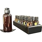 Luxurious Shades Of Stone Essential Oils Holder Carrying Case - Storage And Display Box for 12, 15ml Bottles - Free Matching Tray - 100% Onyx Stone (Classy Black)