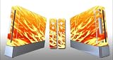 Bundle Monster Vinyl Skins Accessory For Nintendo Wii Game Console - Cover Faceplate Protector Sticker Art Decal - Orange Sparks