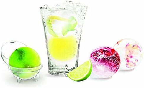 Jim Daniels Premium Silicone Ice Spheres Mold. BPA Free Popsicle Mold / Ice Cube Tray makes Giant Whiskey Balls. Kraft Popsicles and Cocktails with Kitchen Accessories for Chilling Drinks Light Blue