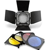 Photographic Barn Door & Honeycomb Grid & Gel Set for Photogenic Flash