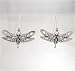 Celtic Dragonfly Dangle Earrings in Sterling Silver, #8734