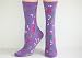 Socksmith Womens Music Note Crew Socks - Bright Purple