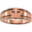 14K Rose Gold Cross Man's Wedding Band
