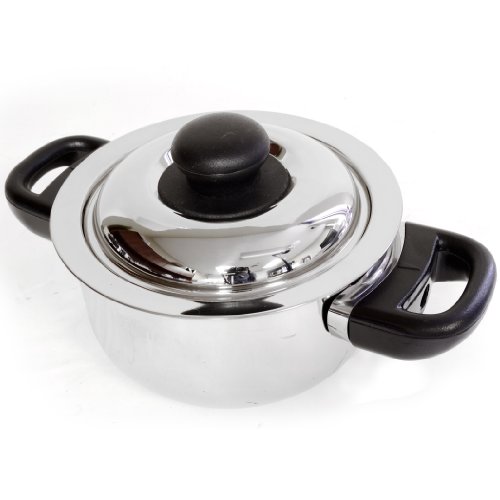 MATBAH Stainless Steel Hot Pot Insulated Food Server Casserole, 1-Liter/1.05-Quart