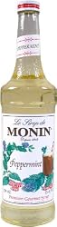 Monin Flavored Syrup, Peppermint, 33.8-Ounce Plastic Bottles (Pack of 4)