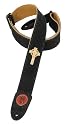 Levy's Leathers 2 Suede Strap with Embroidered Celtic Cross,Black