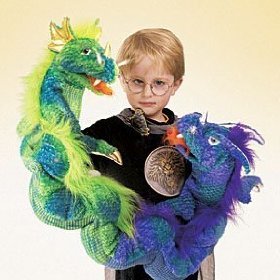 Childrens Toyshop  Toys : Folkmanis Two Headed Dragon