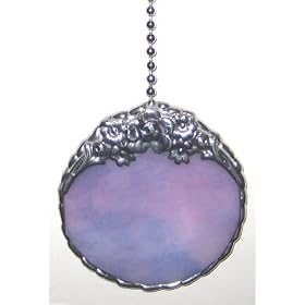 Lilac Stained Glass Lamp & Ceiling Fan Pull Chain - 2 1/2