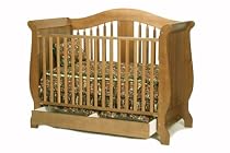 Stork Craft Aspen Stages Crib With Drawer in Oak