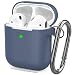 AhaStyle Upgrade AirPods Case Silicon Protective Cover [Front LED Visible] Compatible with AirPods 2 and 1ï¼ˆNavy Blueï¼‰
