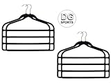 Hanger for pants Bar Pants Velvet Hangers - 4 Pack - Space Saving (Black)