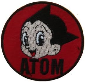Embroidered ASTRO BOY Iron On Patch Applique Motif Japanese Anime Manga Fabric Decal dia. 2.8 inches (7 cm)