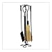 UniFlame 5 Piece Black Wrought Iron Fireset W/ Ring Handles