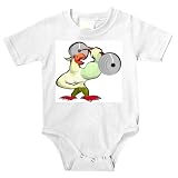 Onesie with muscular, lifting, eagle, strength, strong, bodybuilder, weights, cartoon, animal, barbell