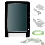 5 Item Accesories package for Amazon Kindle DX E-Book Reader: Silicone Skin Rubber Cover (BLACK) + White Amazon Kindle DX Car Charger + White Amazon Kindle DX Wall Charger + White Amazon Kindle DX Data Cable + Vangoddy tm, Live*Laugh*Love wrist band!!!