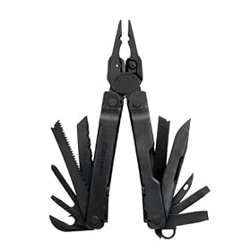 Leatherman 831106 Super Tool 300 Multi-Tool 19 Tools in One - Black Oxide Body