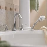 Moen Two Handle Roman Tub Faucet with Hand Shower Trim Kit T944ORB