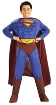 CHILD NEW Superman Returns Deluxe Muscle Chest Officially License Costume