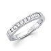 Jewelry : 14k White Gold Princess Cut Channel Set Diamond Wedding Ring Band .60 Ct (G-H Color, SI1 Clarity)