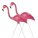 Sculptural Gardens by Heritage Farms Pink Flamingo Pair, Lawn Ornament