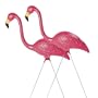Sculptural Gardens Pink Flamingo Lawn Ornament, Pair