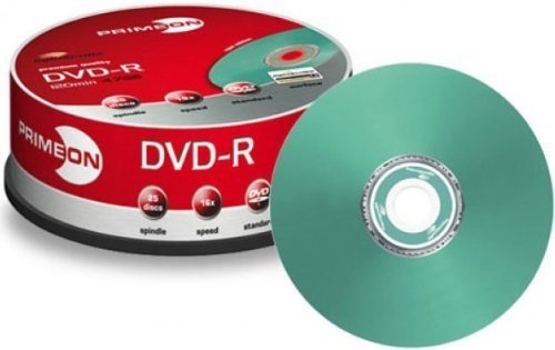PRIMEON DVD-R 16X 120min / 4,7GB LightScribe Version 1.2 cyan edition 25er Spindel Preisvergleich