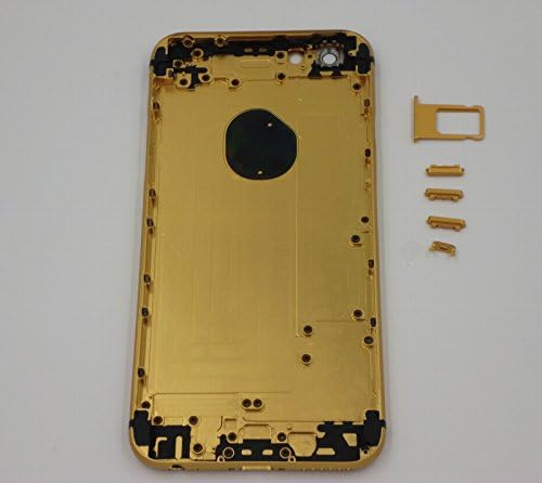 New Metal Back Housing Battery Cover Frame Replacement for iPhone 6 Plus 5.5" (Gold + Black  Side)