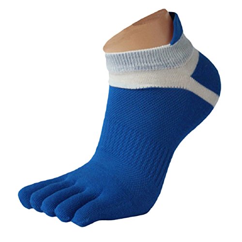 Lowpricenice 1 Pair MenMesh Meias Sports Running Five Finger Toe Socks