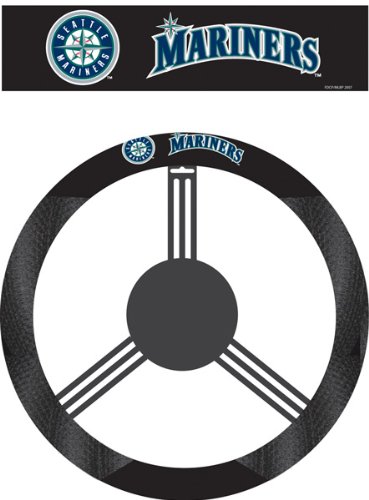Seattle Mariners MLB Poly-Suede Steering Wheel Cover
