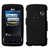 Black Phone Protector Cover(Rubberized) for LG LN510 (Rumor Touch), LG UN51 ....