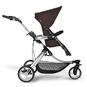 Baby Planet Max Pro 3-Wheel Travel System - Light Blue/Brown