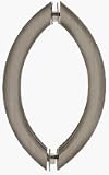 CRL 6 Antique Brushed Nickel Crescent Style Back-to-Back Pull Handles
