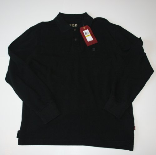 Izod Luxury Sport Men's Long Sleeve Polo Style Dress Shirt Size: Medium Black
